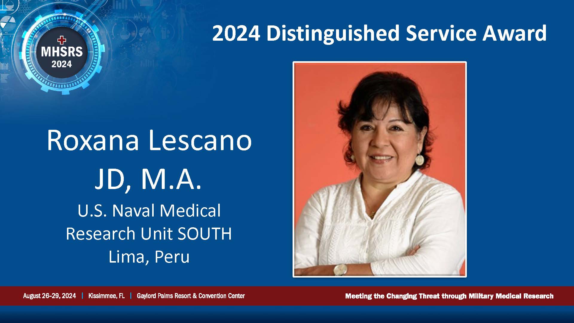 2024 Distinguised Service Award Winner Roxana Lescano